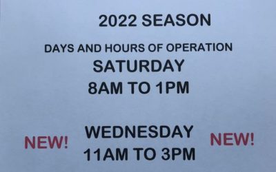 Wednesday Hours for 2022 (Update)